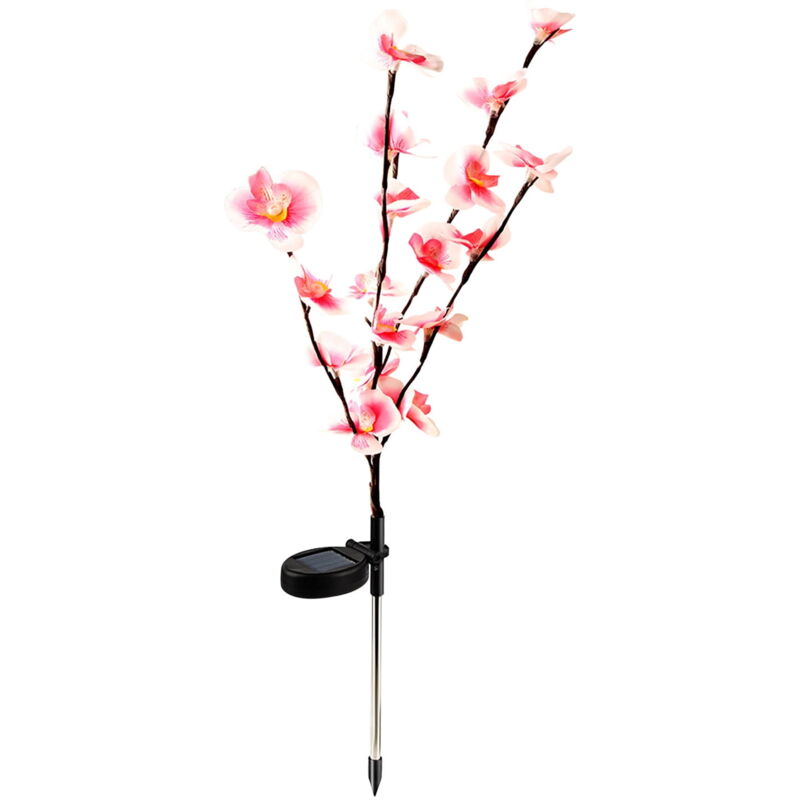 Lampes solaires d'extérieur, lampe LED d'extérieur étanche pour jardin, lot de 20 lampes solaires en forme d'orchidée, veilleuse pour jardin, cour,