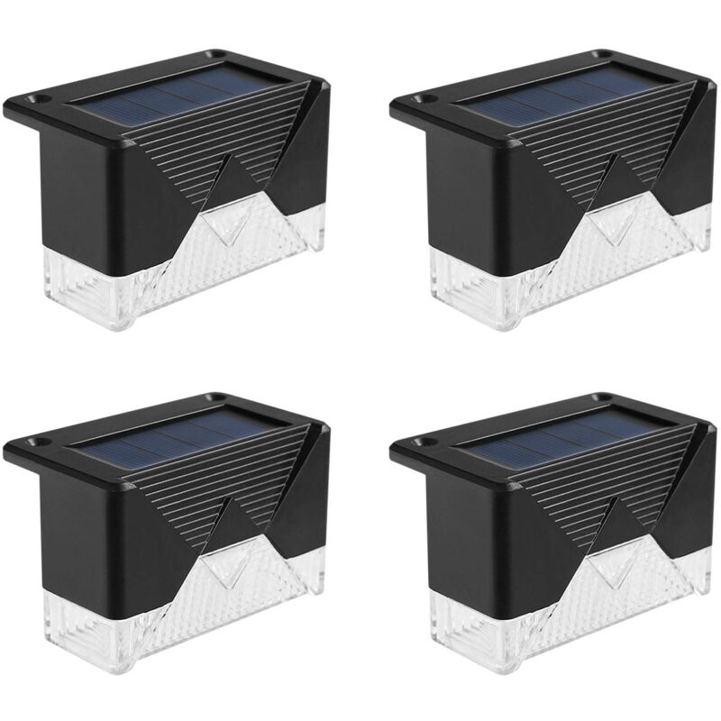 Lampes solaires d'extérieur, lampe led étanche, blanc chaud, éclairage d'extérieur pour escaliers, jardin, balcon, terrasse, escalier, clôture,