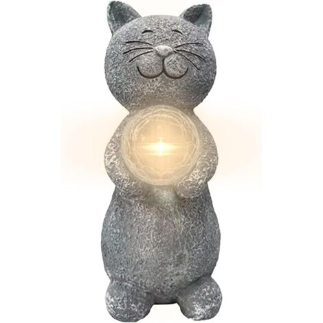 Lampes solaires d'extérieur pour Chat, Statue de Jardin