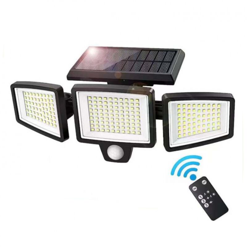 Lampes solaires d'extérieur puissantes : projecteur solaire à détecteur de mouvement 210 LED, 3000LM, grand angle 320°, IP65, appliques murales Lampes solaires d'extérieur puissantes : projecteur solaire à détecteur de mouvement 210 LED, 3000LM, grand angle 320°, IP65, appliques murales