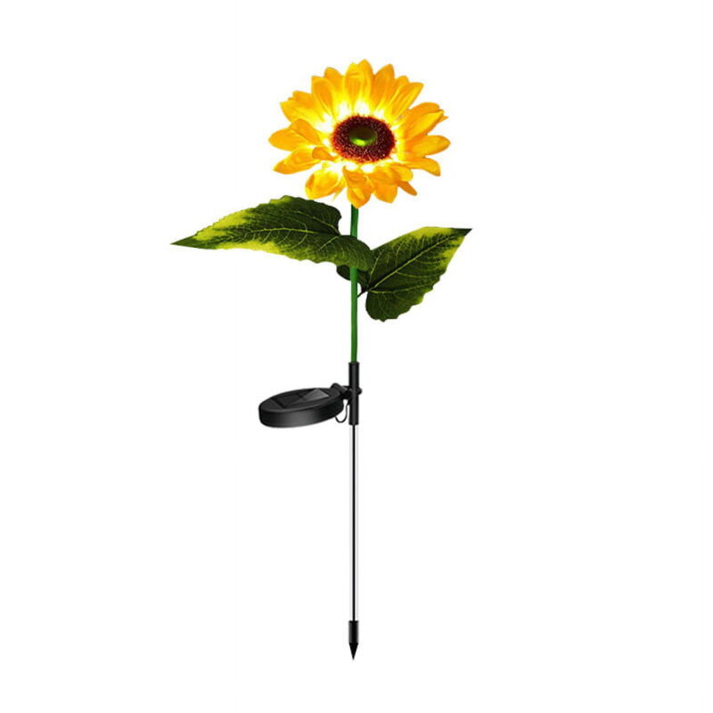 Feiyue - Lampes solaires d'extérieur sur piquet, grandes lampes solaires en forme de tournesol