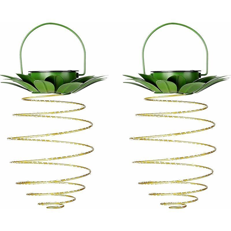 Lot de 2 lampes solaires en forme d'ananas, 60 lampes led de jardin étanches pour décoration de jardin, pelouse, arrière-cour (blanc chaud)