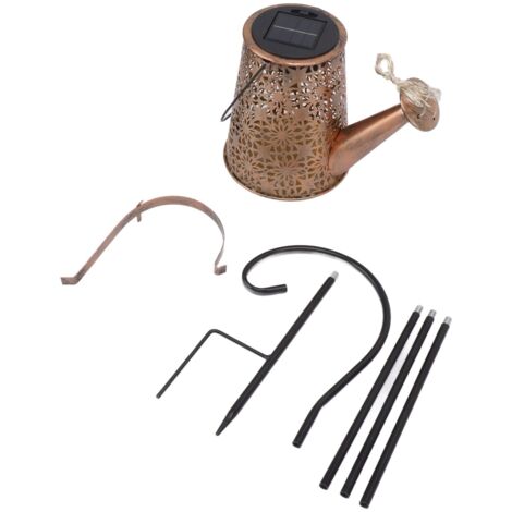 Lampes solaires en forme d'arrosoir, décoration de jardin d'extérieur, lampe rétro en métal, lumière féérique en cascade pour le patio, la pelouse, la cour et les allées.