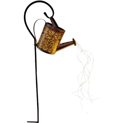 Lampes solaires étanches d'extérieur, lampes pour arrosoirs solaires, luminaires décoratifs de jardin, lanternes solaires suspendues rétro en métal avec guirlande lumineuse.