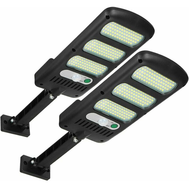 Lampes Solaires Extérieures, 2 Pack 213 led Éclairage de Sécurité D'extérieur avec Détecteur de Mouvement Étanche 180° Ajustable Lampes Solaires pour