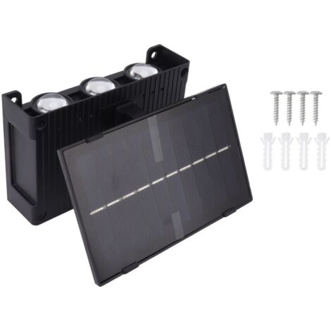 Lampes solaires extérieures étanches, 6 ampoules LED, applique murale d'extérieur, pour jardin, Patio, cour, terrasse, intérieur, RGB