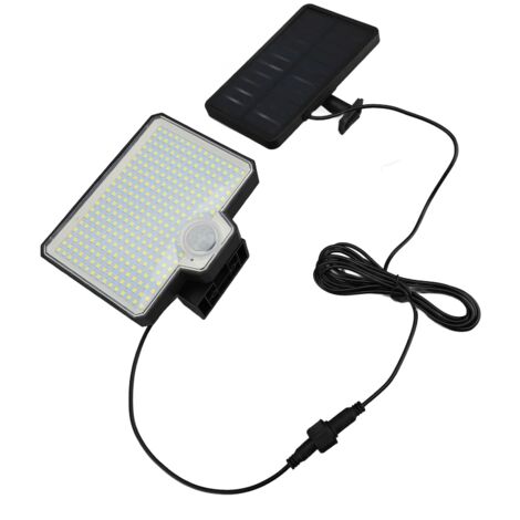 Lampes Solaires Exterieures Jardin 294 Led avec Détecteur De Mouvement, Lampe Solaire Exterieur Avec Batterie Étanche Ip65 De 1800 Mah, Quatre Modes D'Éclairage, Spot Solaire Exterieur