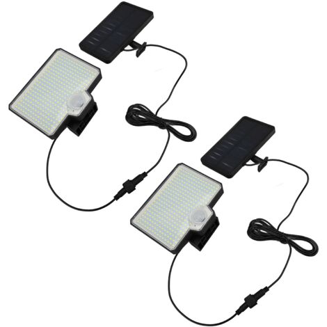 Lampes Solaires Exterieures Jardin 294 Led avec Détecteur De Mouvement, Lampe Solaire Exterieur Avec Batterie Étanche Ip65 De 1800 Mah, Quatre Modes D'Éclairage, Spot Solaire Exterieur