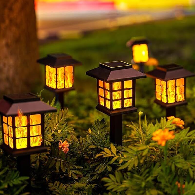 Lampes Solaires Exterieures Jardin, Ip65 Étanche Deco Jardin Exterieur Lanterne Solaire, Lampe Solaire Eclairage Chemins Pour Terrasse Pelouse Cour