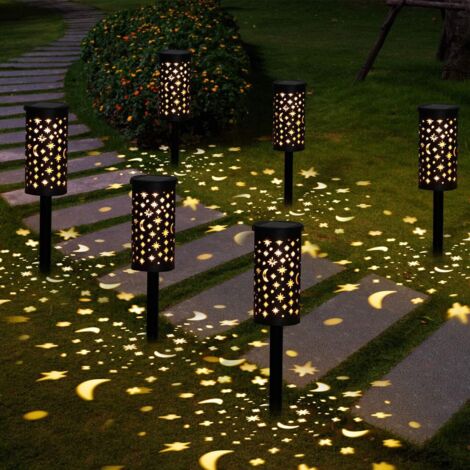 Lampes Solaires Jardin 6 Pièces éclairage Solaire Extérieur étanche Lumière Solaire Extérieure à LED éclairage Solaire Jardin Décoration pour Allée Chemin Terrasse Pelouse Paysage Fête Noël-Fei Yu