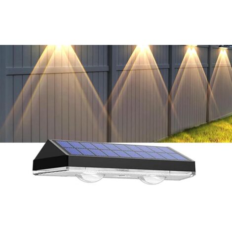 Lampes solaires pour clôture extérieure, appliques murales solaires étanches, lampes solaires pour terrasse, balustrade, escalier, jardin.
