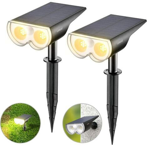 Lampes solaires pour l'extérieur avec détecteur de mouvement Applique  murale solaire à LED pour l'extérieur, argent, 6x 0,5 W 6x 150 lm blanc  froid, LxH 10x7,8 cm