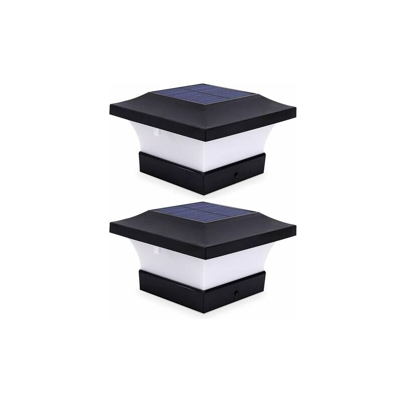 Jormftte - Lampes solaires pour poteau d'extérieur pour éclairage de pont de clture Lampes solaires à énergie solaire 6000 k Blanc haute luminosité