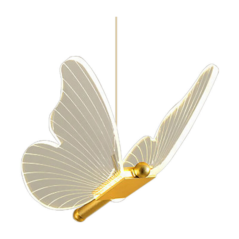 Lampes suspendues modernes de style rétro vintage, lustre papillon lustre de chevet luminaires de corde réglables salle à manger chambre salon bar