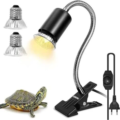 Lampes UVA et UVB, 25W et 50W, lampe pour reptiles, lampe chauffante pour tortues.