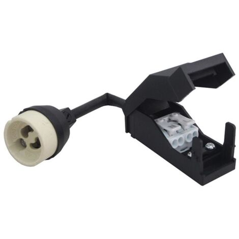 Lampesecoenergie – Douille GU10 en céramique avec connecteurs automatiques – Câble gainé 230V – Installation rapide et facile – Compatible ampoules GU10/GZ10