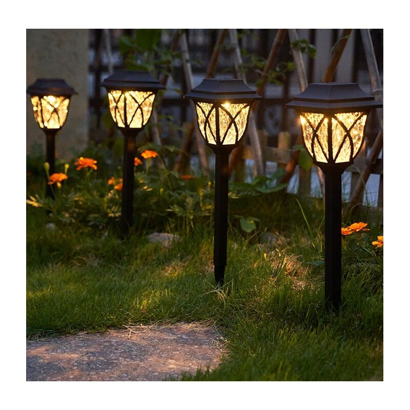 Lampfr Solaire Exterieur Jardin, Lot de 6 Eclairage Solaire Lumière, IP65 Étanchfr Paysage Lampe Jardin, Sans Fil Led Décoration pour Chemins Allée