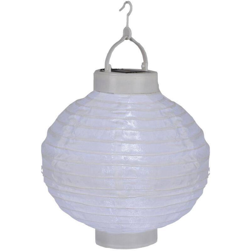 Star Trading Lampion solaire Festival, blanc, LED, capteur crépusculaire, solaire, blanc froid