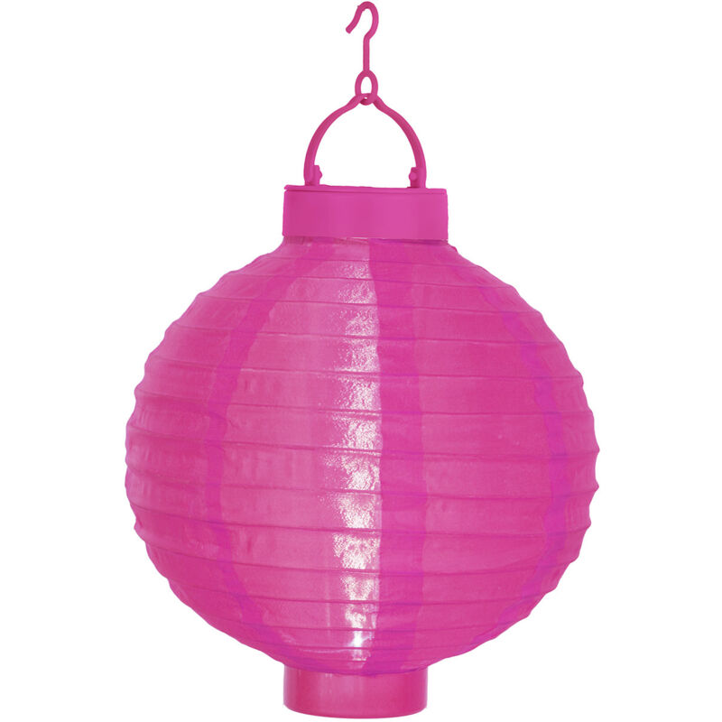 Star Trading Lampion solaire Festival, rose, LED, capteur crépusculaire, solaire, blanc