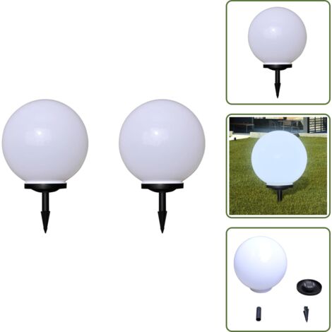 Lampioncini LED - vidaXL Lampade da Sentiero 2 pz LED 40 cm con Picchetto - Illuminazione da giardino