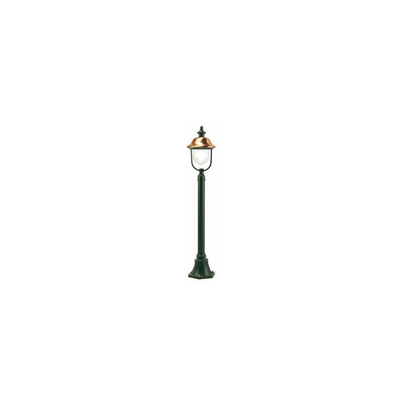 Image of Lampada Palo per Giardino Piccolo Color Grigio e Rame da Esterno Linea Rustica Sovil
