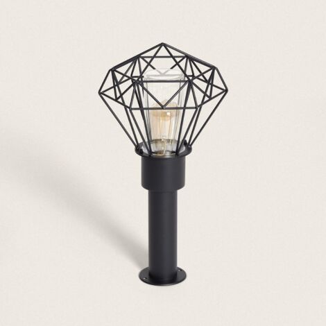 Lampioncino da Esterni 50cm Acciaio Inox Niamey Nero