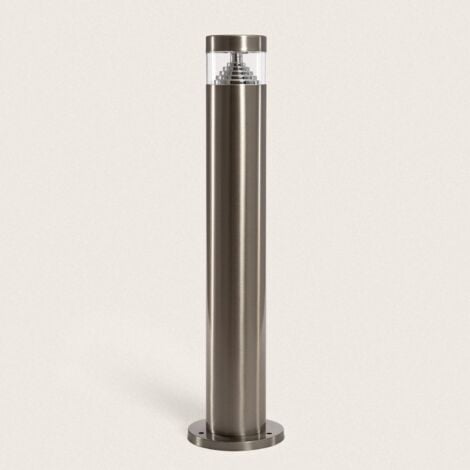 ILUZZIA Lampioncino Esterno LED 5W Superficie 50cm Inti Inox 4000K Bianco Naturale