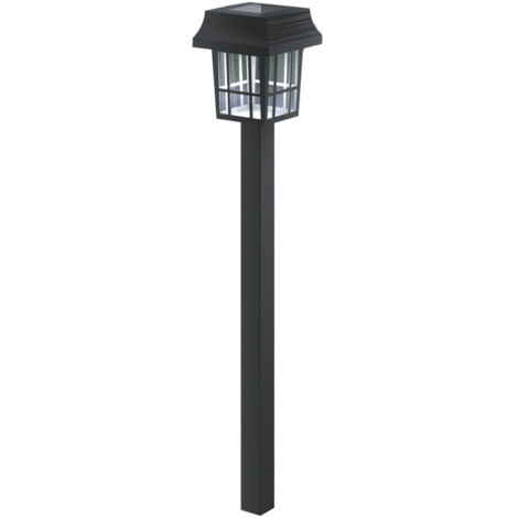 Lampioncino segnapassi Led Cage 0,2W Nero con pannello solare IP44 Bianco freddo 6500K con sensore crepuscolare Aigostar