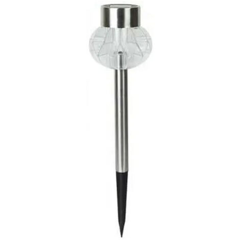 Lampioncino segnapassi Led Dahlia 0,012W in acciaio con pannello solare IP44 Bianco freddo 6500K con sensore crepuscolare Aigostar