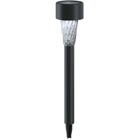 Lampioncino segnapassi Led Glass 0,006W Nero con pannello solare IP44 Bianco freddo 6500K con sensore crepuscolare Aigostar