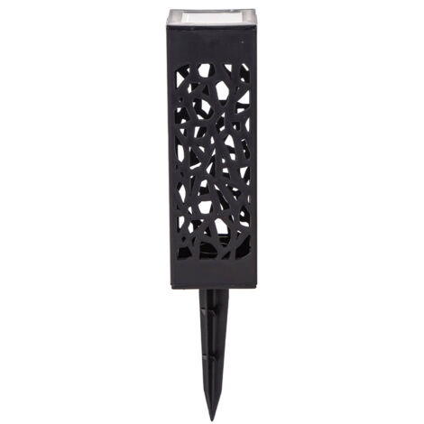 Lampioncino segnapassi Led Tower 0,006W Nero con pannello solare IP44 Bianco freddo 6500K con sensore crepuscolare Aigostar