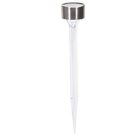 Lampioncino segnapassi Led Twig 0,006W Argento in acciaio con pannello solare IP44 Bianco caldo 2700K con sensore crepuscolare Aigostar