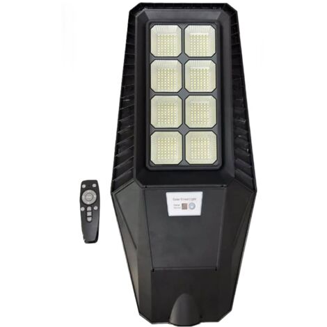 LAMPIONE 400W PANNELLO SOLARE INTEGRATO CREPUSCOLARE IP65 LUCE Fredda 130lm/w