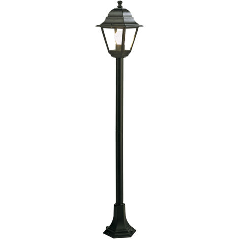 Lampione Con Colonna 'Old' 60 W - Cm 18 X 18 X H 121 Bia./Arg.