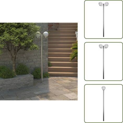 Lampione da cortile - vidaXL Lampione da Giardino con 2 Lampade 220 cm - Lampione da ingresso