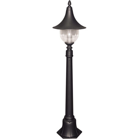 Lampione da esterno Kaja Boston E27 nero opaco 115cm