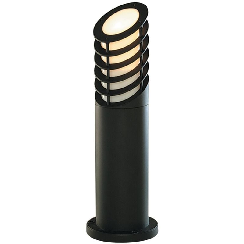 Outdoor Posts - Paletto luminoso da esterno 1 luce Nero con Diffusore Bianco IP44, E27 - Searchlight