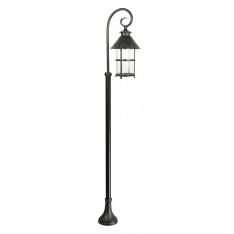 Lampione da esterno Toledo retro 166cm E27 nero IP23