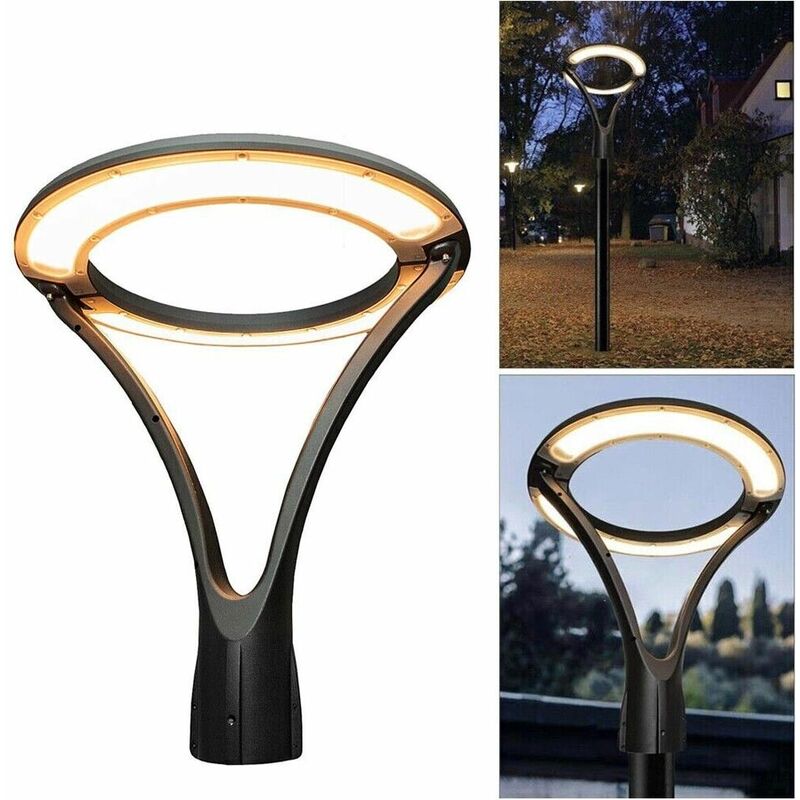 Image of Lampione Da Giardino 100 Watt Lampada Led Luce Calda Moderna Per Vialetti Ip65