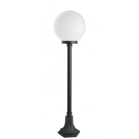 Lampione da giardino 103cm sfera 25cm nero E27 IP43
