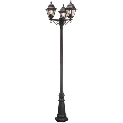Lampione da giardino 227 cm Norfolk 3xE27 nero Elstead