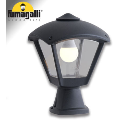 Lampione dario 1xe27 ip55 l.24xw.24xh.24xh.35cm resina nera