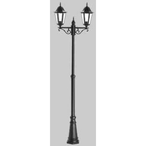 Lampione ermes 2 luci colore nero