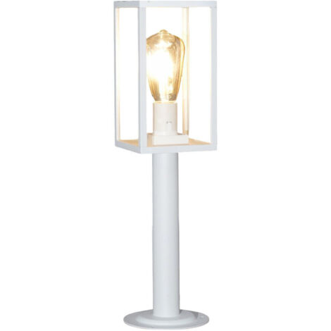 Lampione giardino bianco 48 cm lampioncino da terra x vialetti attacco E27 IP44