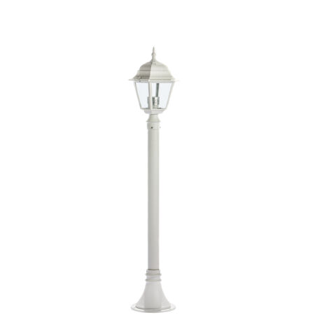 Lampione in acciaio Green Light eolo e27 h.100cm bianco