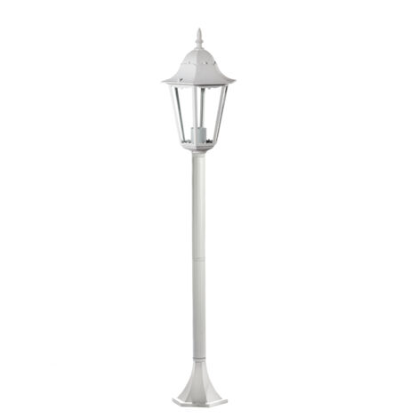 Lampione in acciaio Green Light ermes e27 h.120 cm bianco