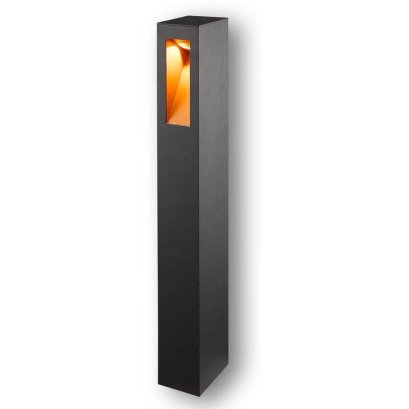 Lampione Jenke, lineare, lampadina led - grigio
