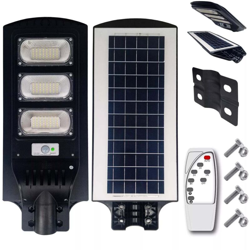lampione LED Stradale Solare con Pannello Integrato IP66 180watt