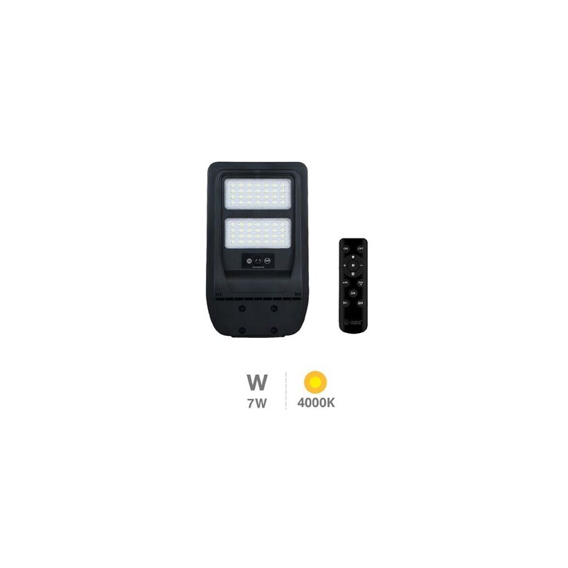 Image of Lampione solare a led Buat con sensore di movimento e crepuscolare 7W 4000K IP65