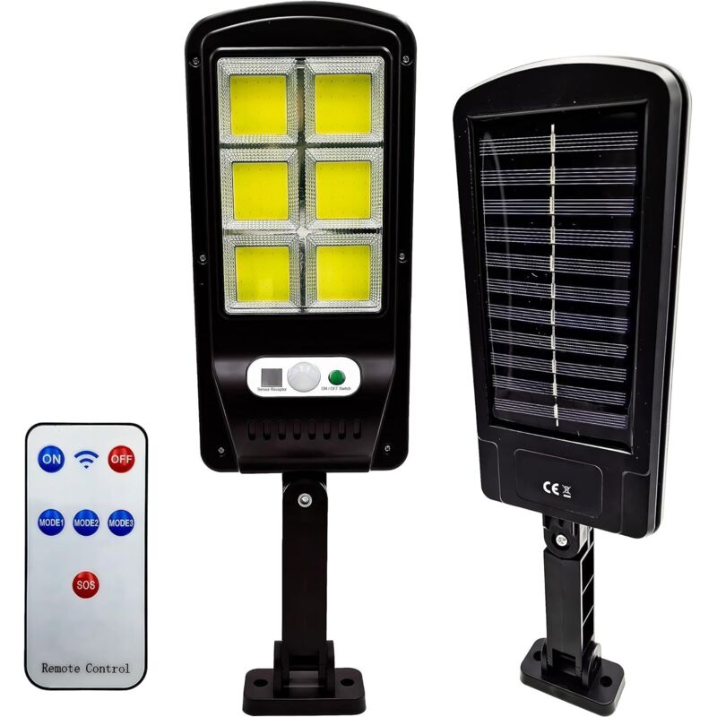 Lampione Solare con Sensore di Movimento 6500K IP65 18w